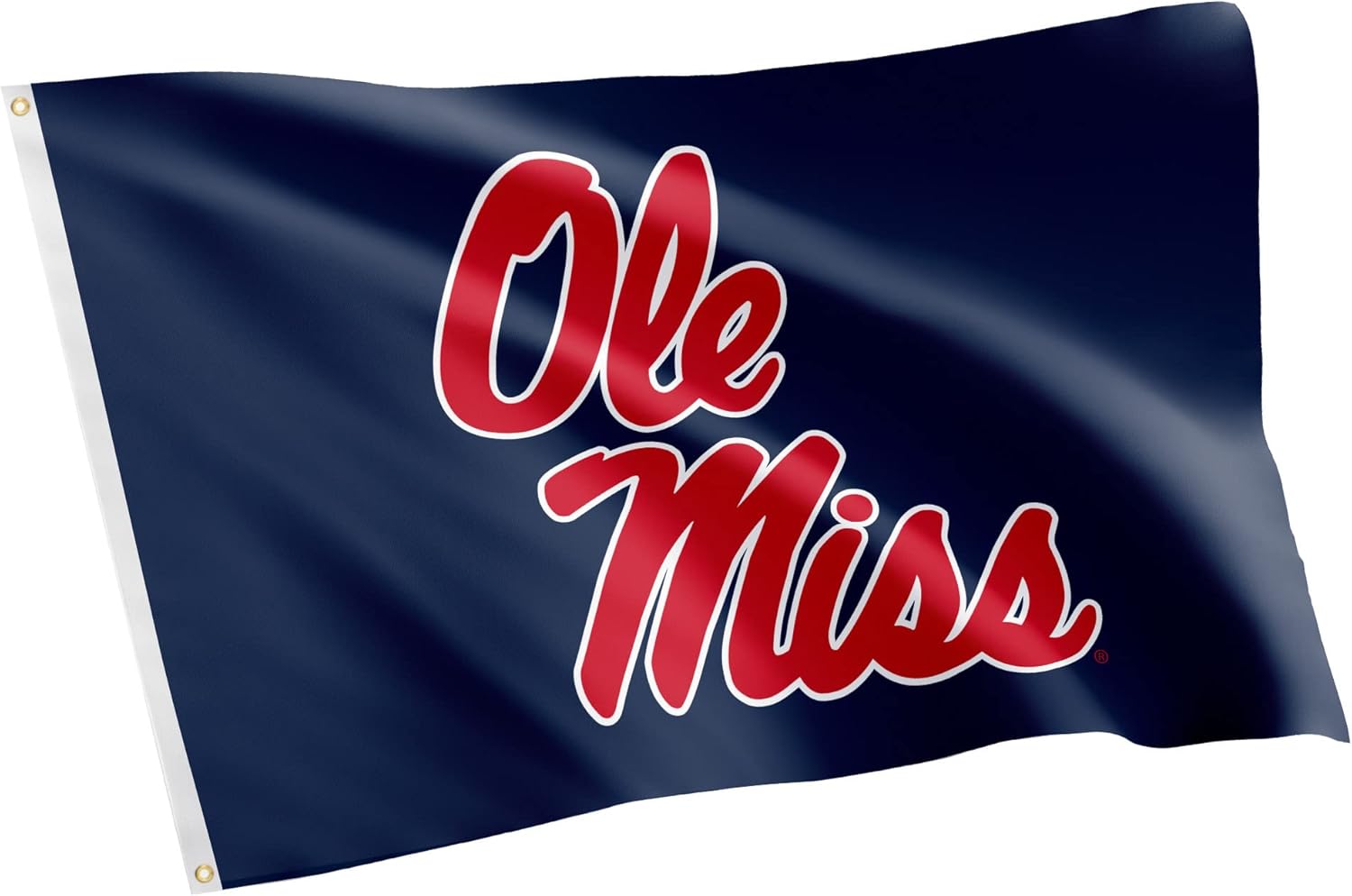 Desert Cactus University of Mississippi UM Flag - 3 x 5 Feet Ole Miss Rebels Banner, Indoor/Outdoor Durable Fabric, 100% Polyester Design (Style 2)
