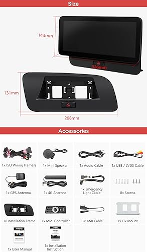 Miniatura 9 de XTRONS Pantalla táctil IPS de 12.3 pulgadas para Audi Q5 ConciertoSymphony Radio System, Android 12 Car Stereo Radio GPS Navegación GPS - Qualcomm