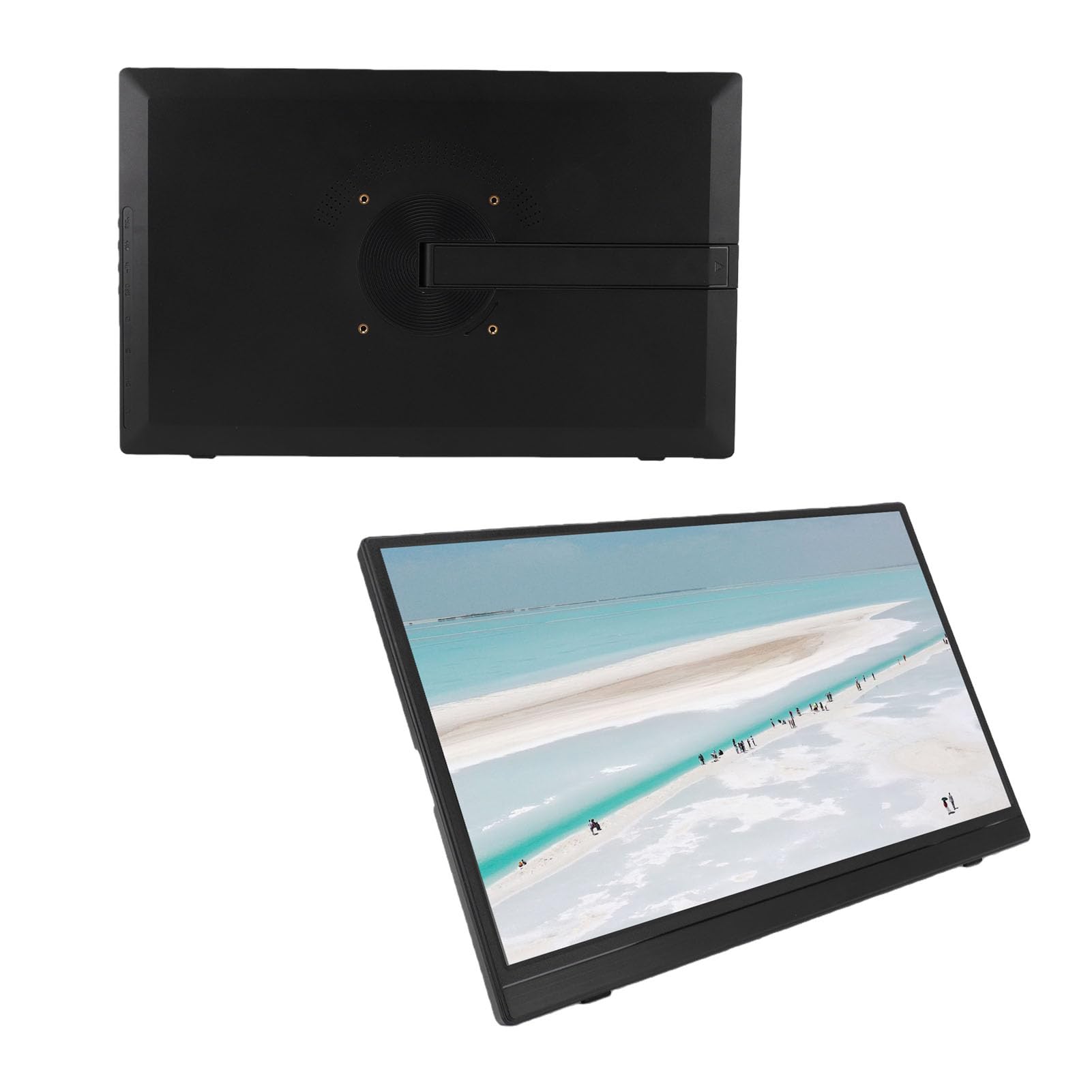 Denash Moniteur Portable avec Batterie 8000mAh, 15.6 Pouces, pour Usage