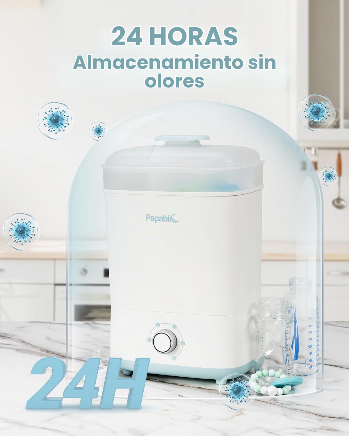 Papablic Baby Bottle Electric Steam Sterilizer and Dryer