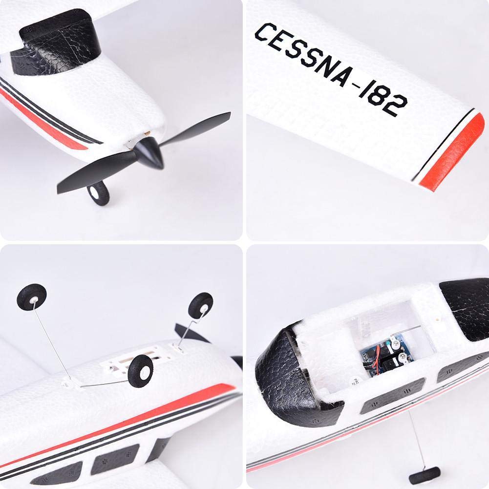 SATKIT WLToys Avión Radio Control Cessna 182 500mm Envergadura 3CH 2.4GHz Listo para Volar Acrobático EPS