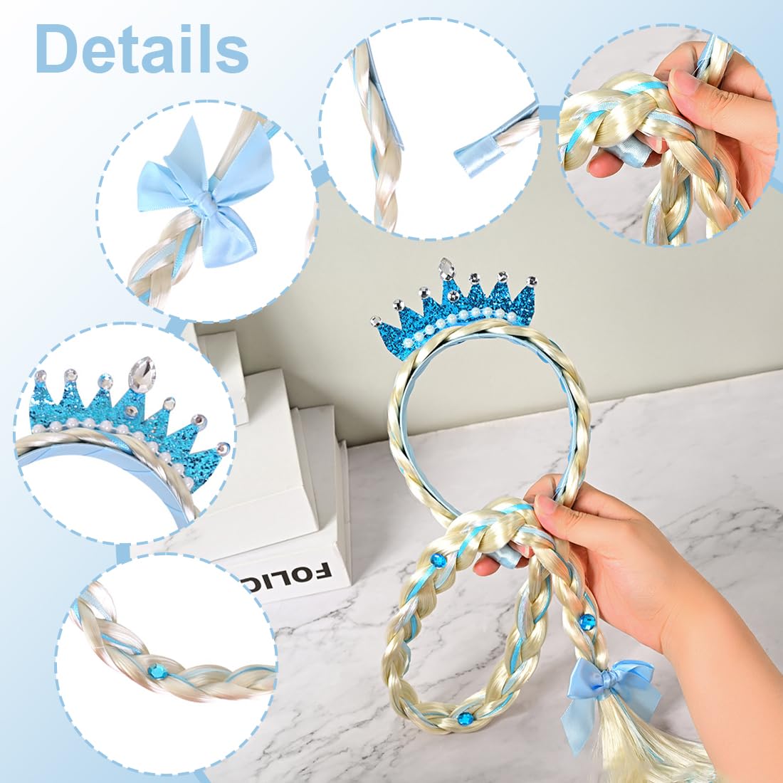 Treccia Parrucca Di Elsa Per Bambina La Treccia Cerchietti Per