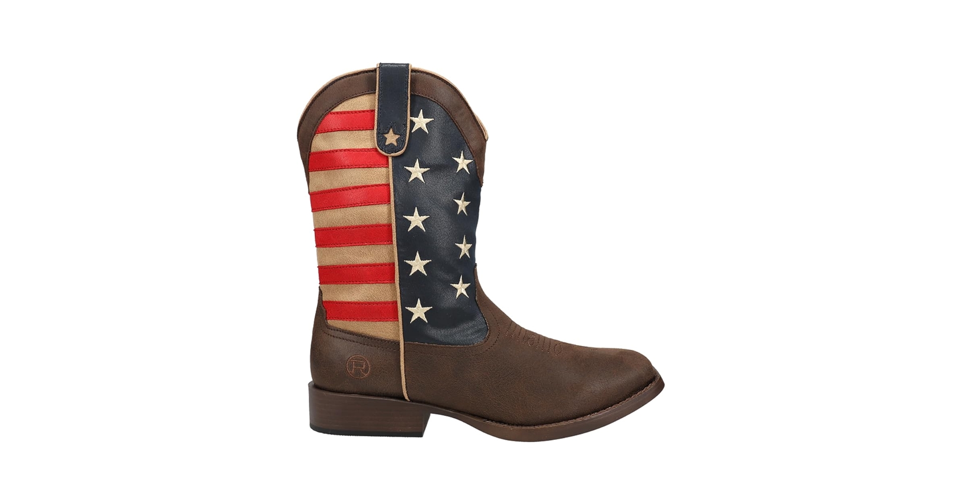 Amazon.com | ROPER Mens American Patriotic Square Toe Pull