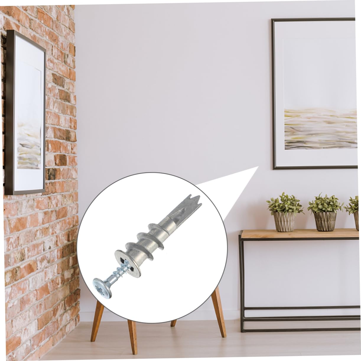 LIFKOME 200pcs Wall Anchors Metal Self-Drill Plasterboard Fixings Screw Kit Easy Install for Shelves Mirrors