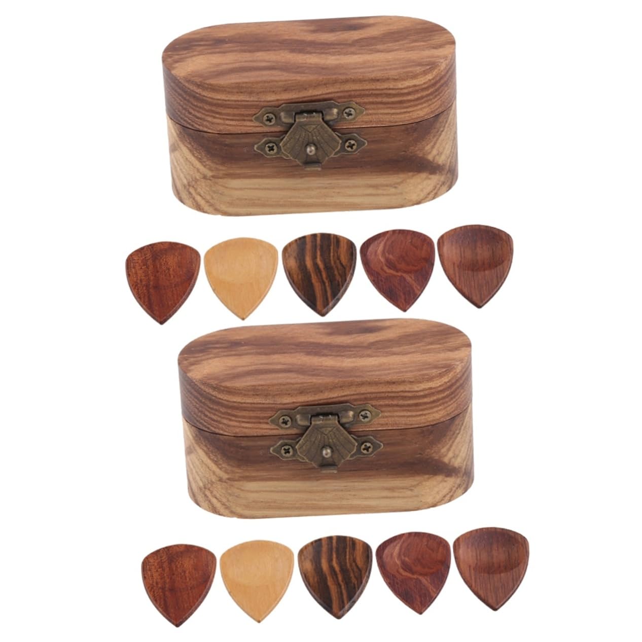Abaodam 2 Uds Caja De Selección Púas De Instrumentos De Cuerda Accesorio De Guitarra De Madera Púas De Ayuda para Guitarra Púas De Guitarra Profesionales Púas De Guitarra De Madera con