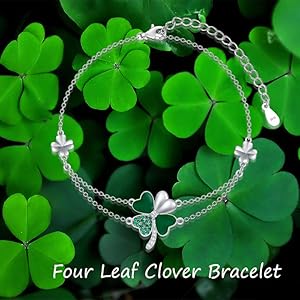 Van Cleef Dupe Sterling Silver Four-Leaf Irish Lucky Charm For St
