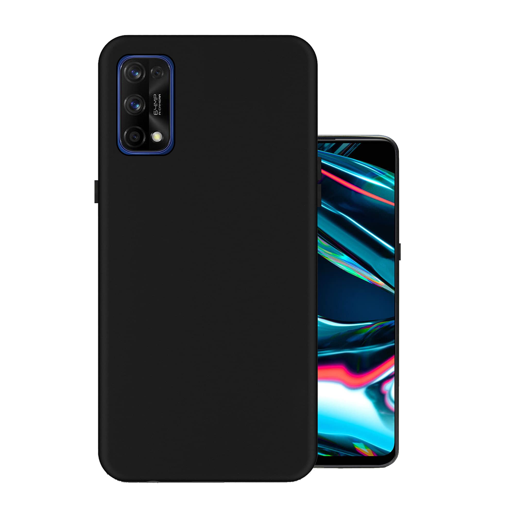 HELLO ZONE Rubber Exclusive Matte Finish Soft Back Case Cover for Realme 7 Pro - Black (B08KGS67SZ) Amazon Price History, Amazon Price Tracker