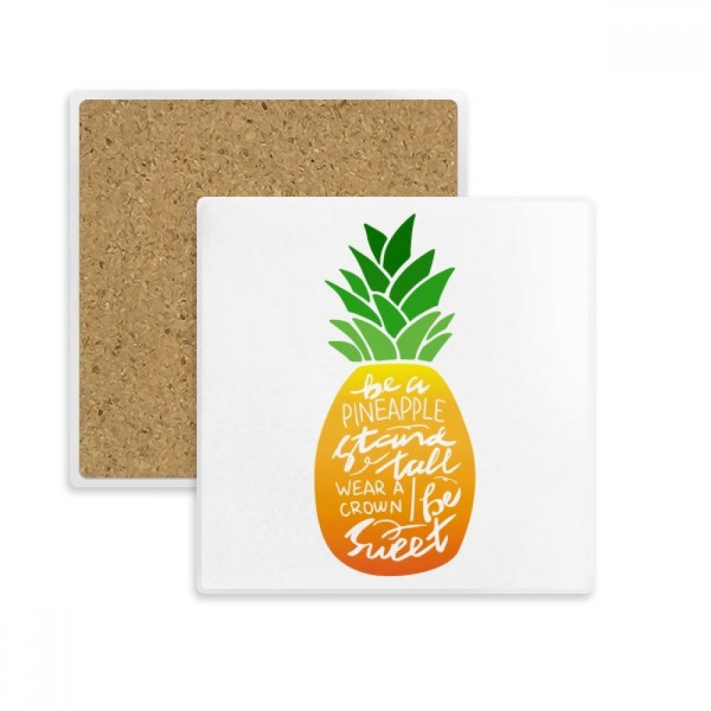 Dessous de verre Ananas en pierre pour des apéritifs d'été conviviaux sans taches