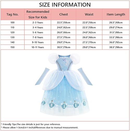 Miniatura 4 de IZKIZF Vestido de Cenicienta para niñas, disfraz de princesa, Halloween, cosplay, cumpleaños, concurso, Navidad, fiesta de noche