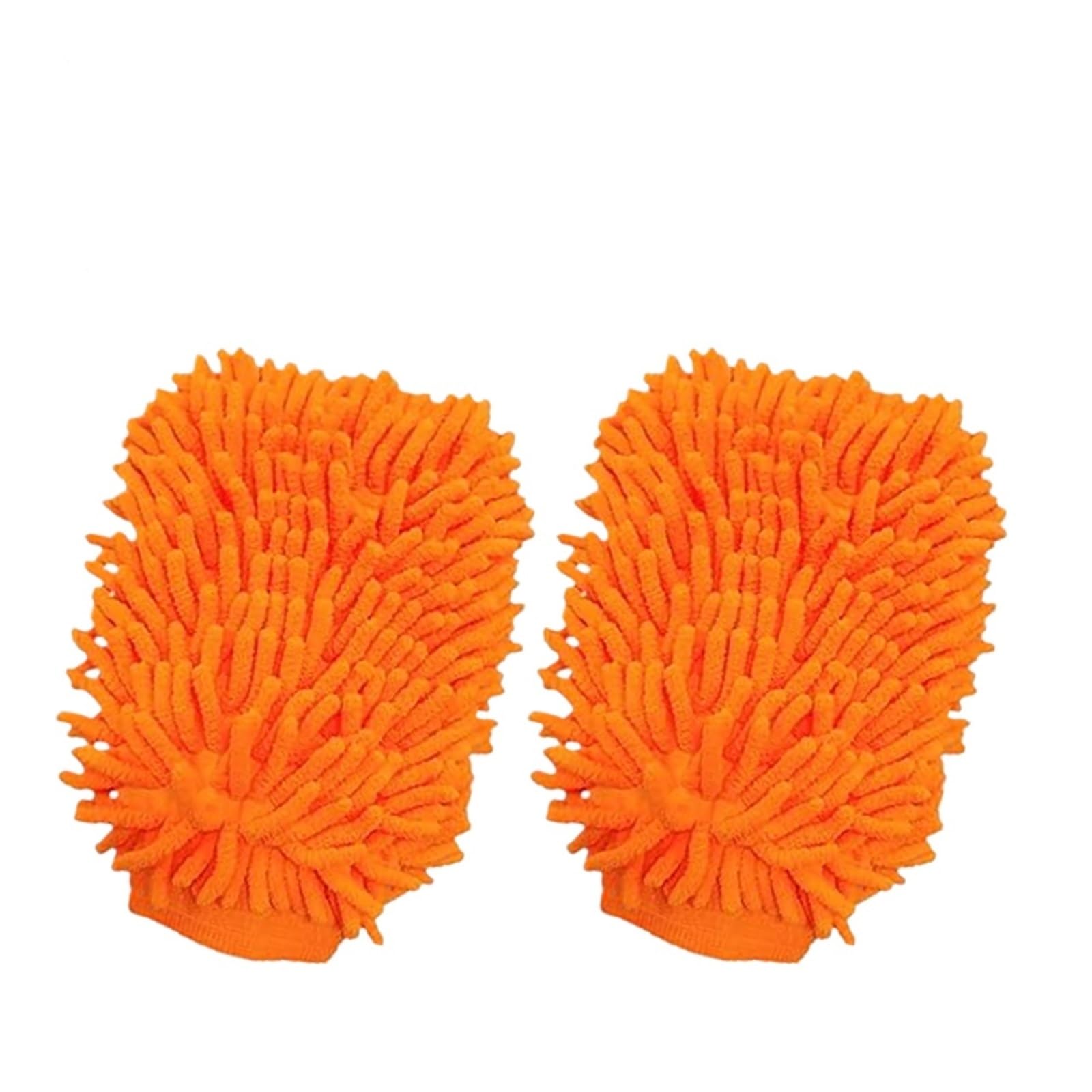 AFDHVTKLDR Car Washing Gloves 1-10Pcs Car Wash Gloves, Ultra-Fine Microfiber Thick Double-Sided Mitt, Scratch-Free Sponge Cleaning Tool(2Pcs Orange)