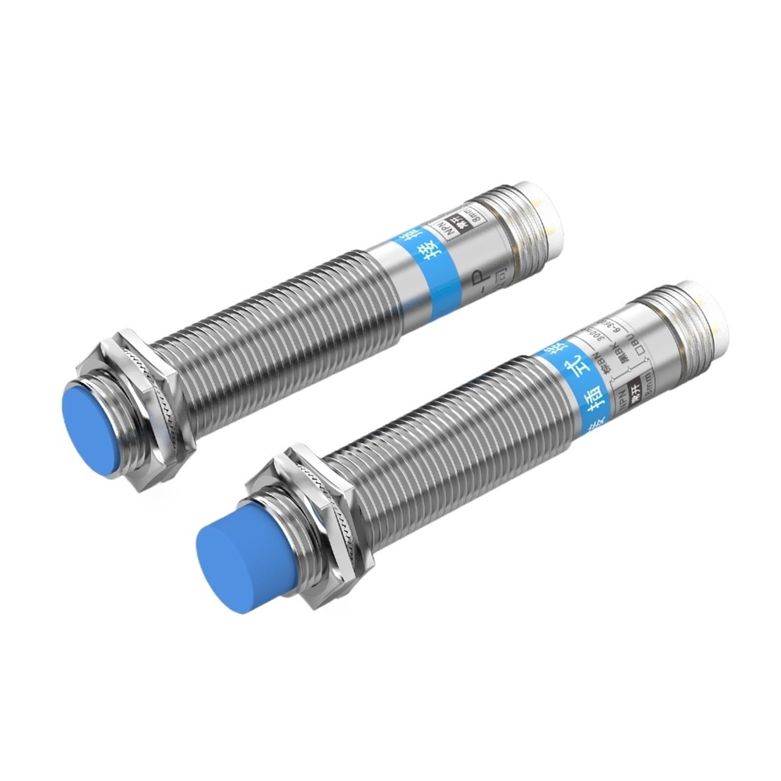 1 Pcs Inductive Proximity Switch Sensor NPN PNP M12 Connector 4-pin Plug-in Series Flush Non-Flush DC AC Sensing Distance 2mm 4mm(2MM DC3-wire PNP NO)