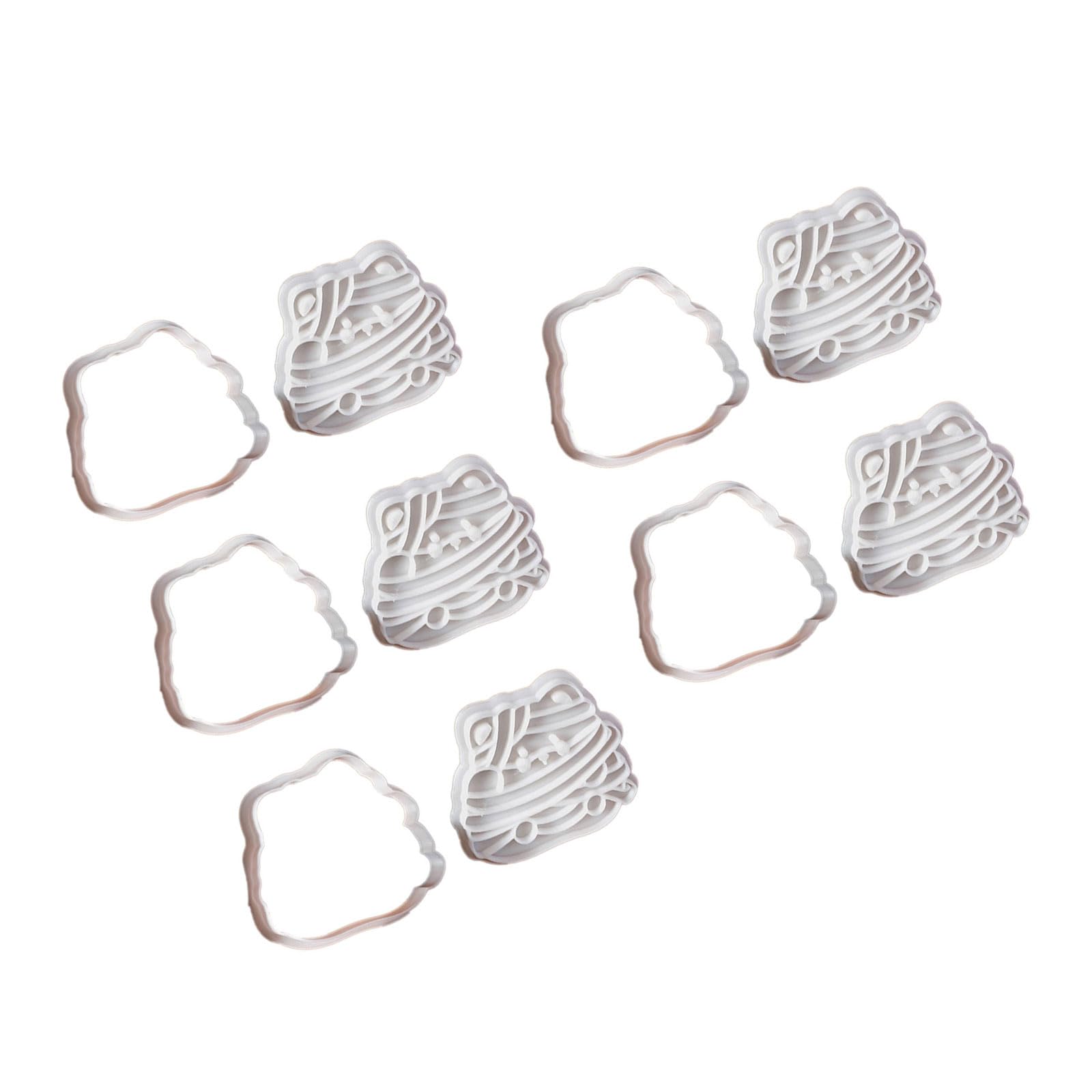 Kalttoy 5Pcs Halloween Bear Pressable Biscuits Mold Cookie Stamp Pastries Baking Tool Biscuits Cutter Bakewares Enduring Biscuit Mold Baking Tool