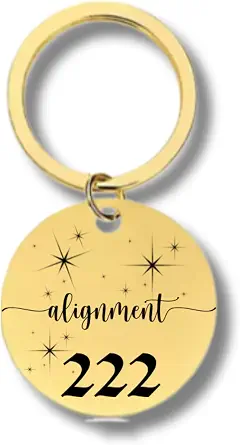 Angel Number 111 222 333 444 555 666 777 888 999 Stainless Steel Round Minimalist Angel Number Keychain