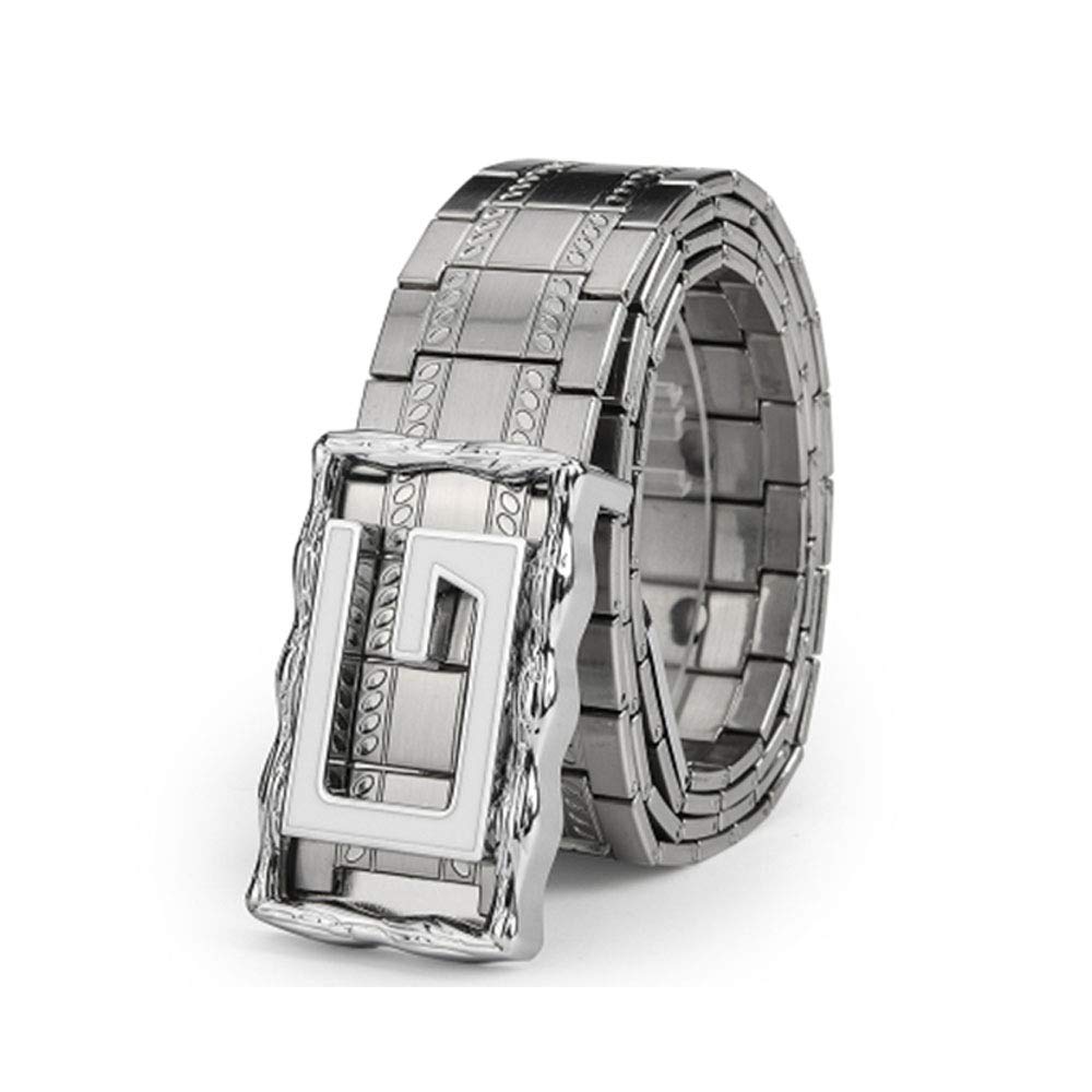 KSTYLE Ceinture Métallique Hommes Autodéfense en Métal Chaîne - Fitness Jeunesse Sauvage Longue Plein Air, 125 cm