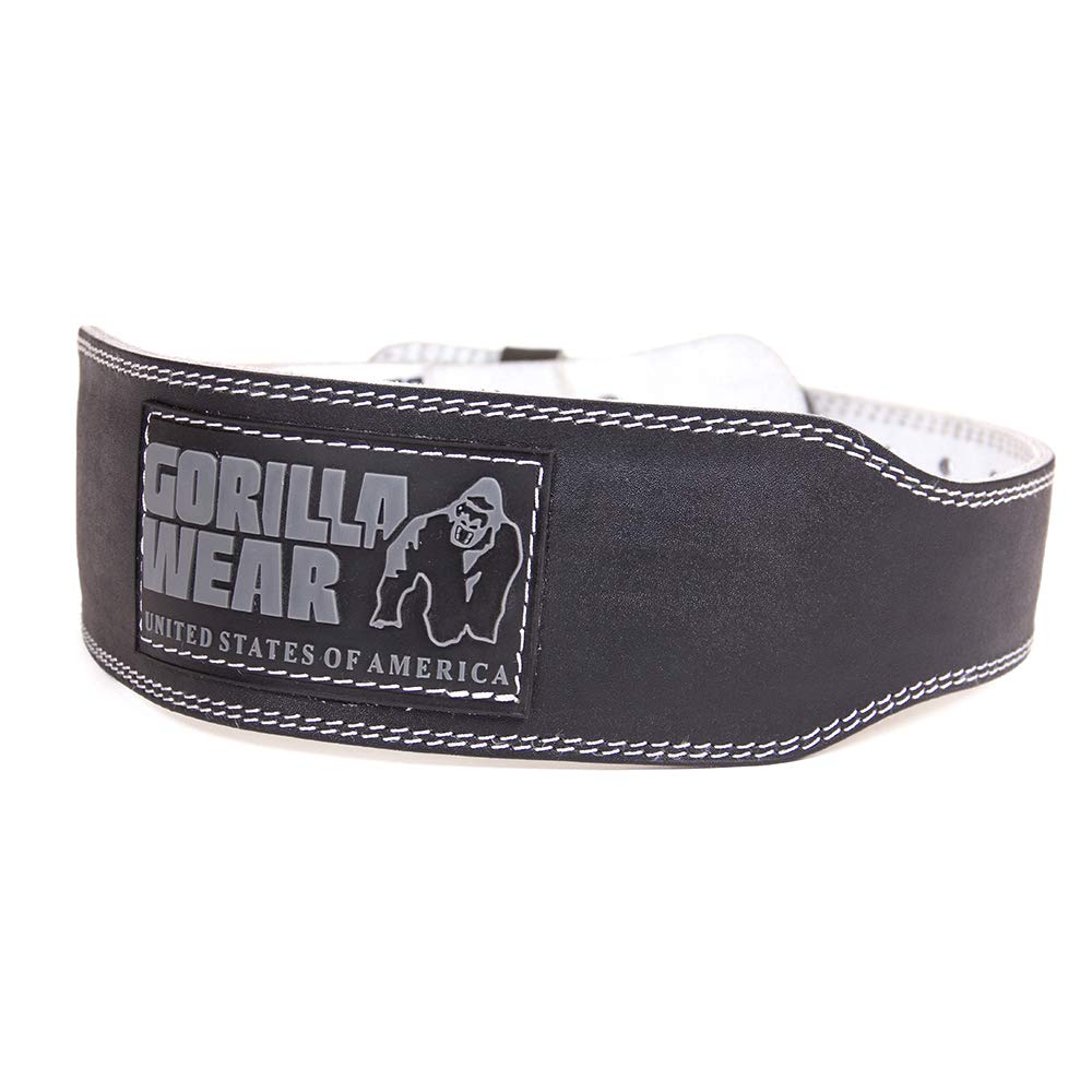 GORILLA WEAR 4 Inch Nylon Lifting Belt - Black/Gray L/XL