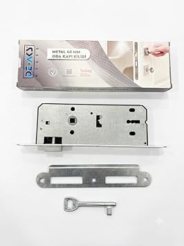 Bijutek Oda İç Kapı Kilidi 40 mm (Ahşap) Oda Kapı Gömme Kilit Sessiz/Metal (2, 40mm Metal)