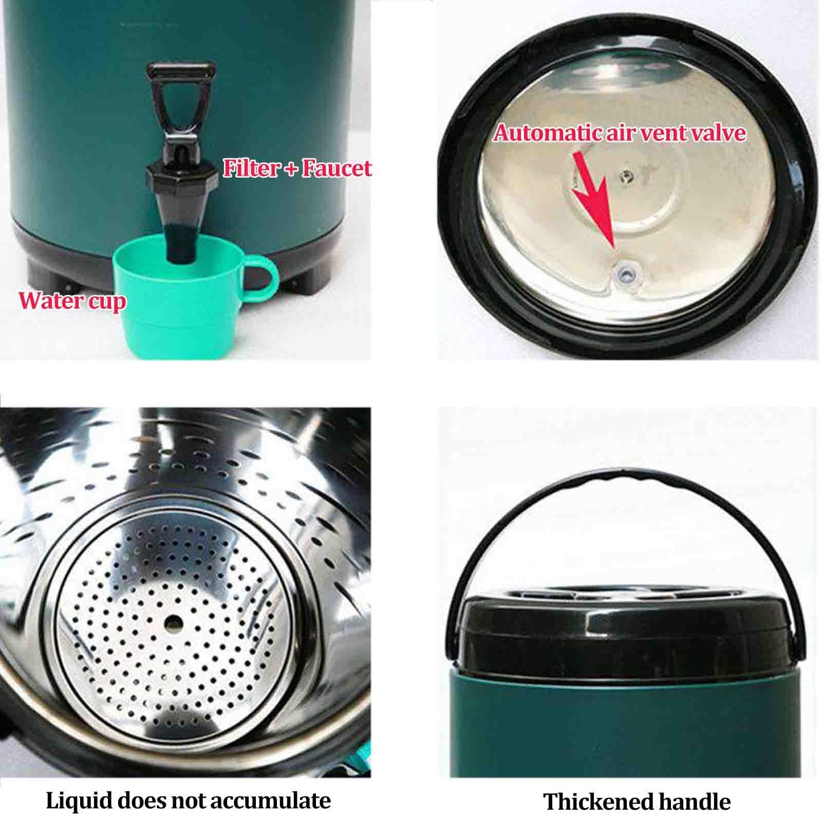 Küchenkomposter, rostfreier und geruchloser Kompostbehälter mit Deckel für Küchenabfälle und Recycling (12 l, Grün)