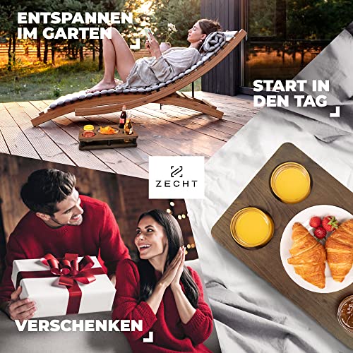 Foto von Zecht Couchbar Snackbox - stabile Couch Bar Snagger Snackspender mit Getränkehalter & Snackhalter Sofa Butler Snackbar Holz