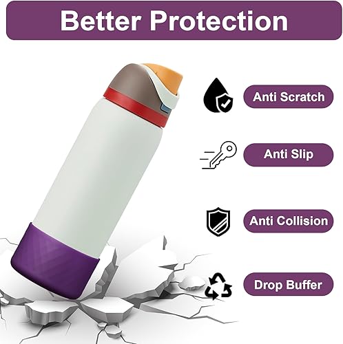 Miniatura 10 de YOUCOX Silicone Boot for Owala Water Bottle 24 oz 32 oz 40 oz, 2PCS Anti-Slip Protective Sleeve for FreeSipTwistFlip Water Bottles, BPA Free,