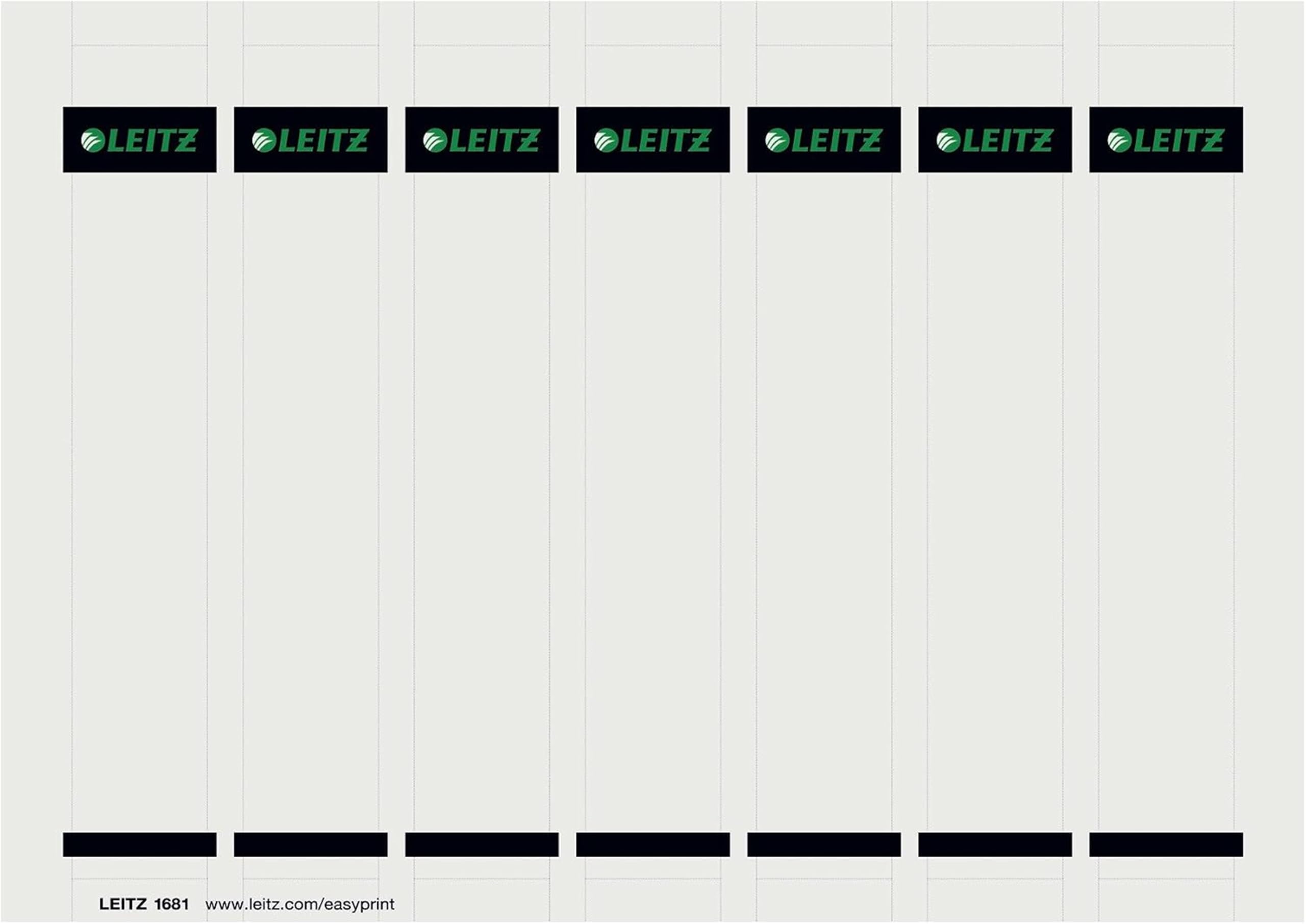 Leitz PC printable Spine Labels for plastic lever arch files 16810085