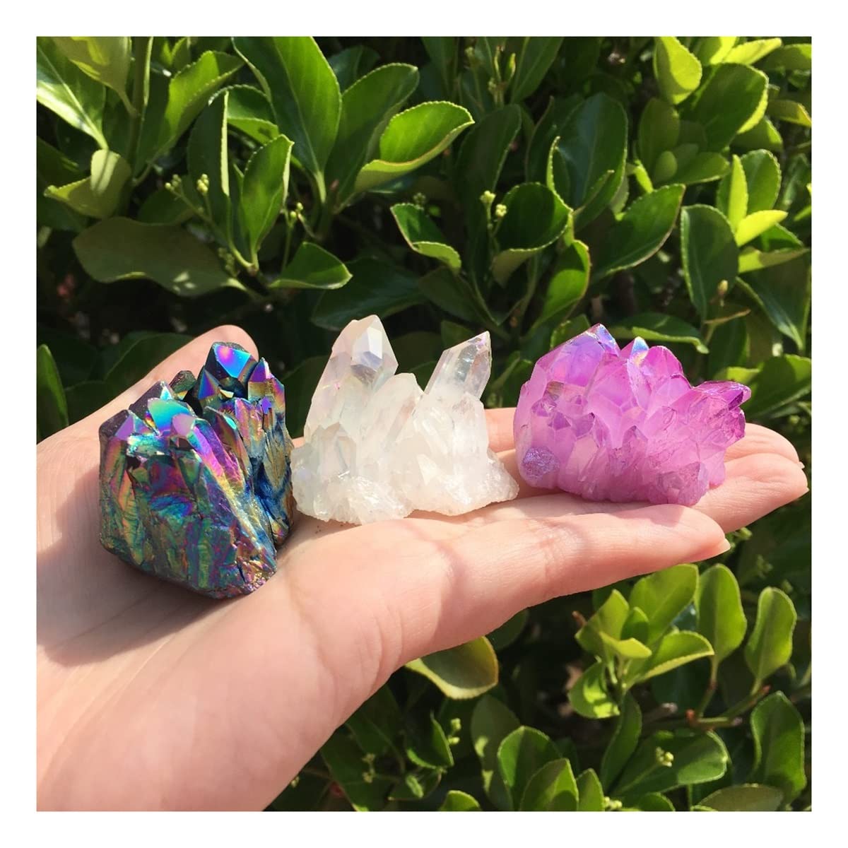 Piedras de Cristal Cuarzo Natural de 110-120 g para Decoración del Hogar Juego de 3 Piezas
