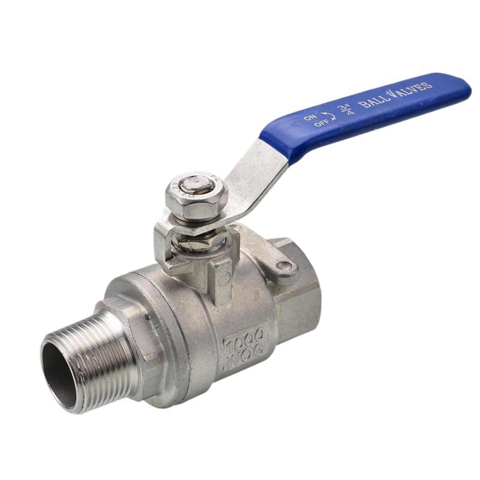 Vanne à boisseau 3/8 inox 304 étanche pour tuyauterie domestique