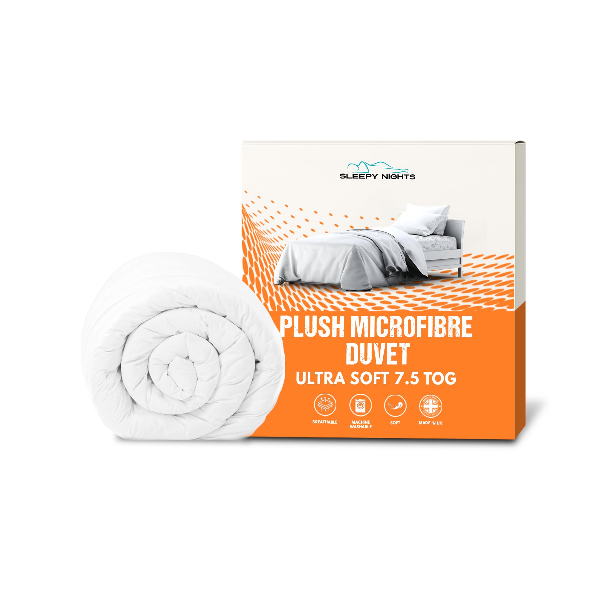 SleepyNights Soft As Down 7.5 Tog Plush Microfibre Hypo Allergenic Opulent Duvet Quilt -Double