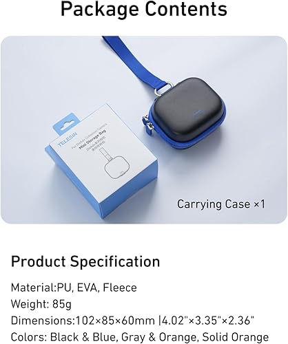 Miniatura 7 de TELESIN DisAdv Mini estuche portátil para cámaras GoPro HEROAce ProDJI OSMO360, funda rígida impermeable de almacenamiento de viaje para cámaras