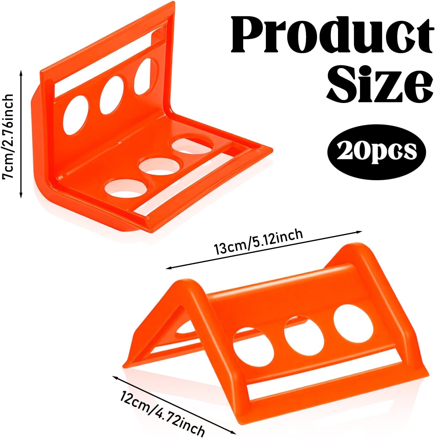 20 Pack Flatbed Edge Protectors for Cargo Loads, Thick Plastic Corner Protectors Tie Down Strap Corner Protector Edge Protector for Pallets Trailer Truck Cargo Protection (Orange)