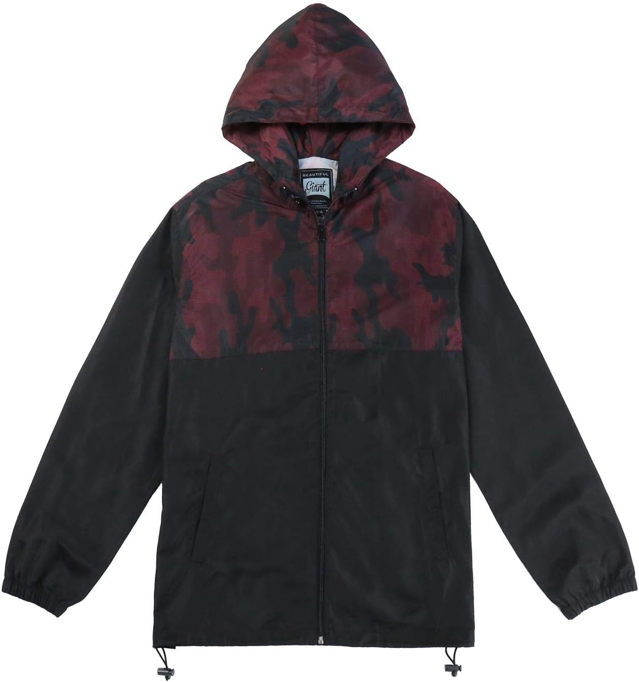 Beautiful Giant Men's Windbreaker - Lightweight, Water-Resistant, Adjustable Drawstring