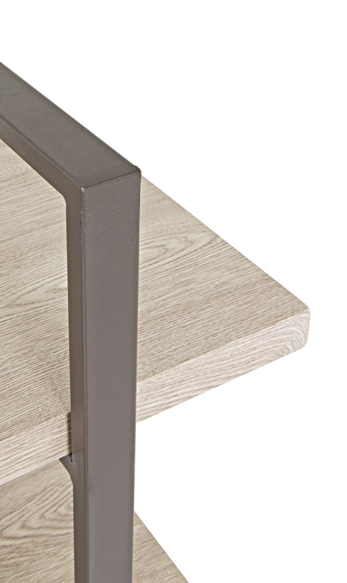 HAKU Möbel Scaffale Cemento, Cromo, MDF, Metallo - Dim. L 39 Cm X
