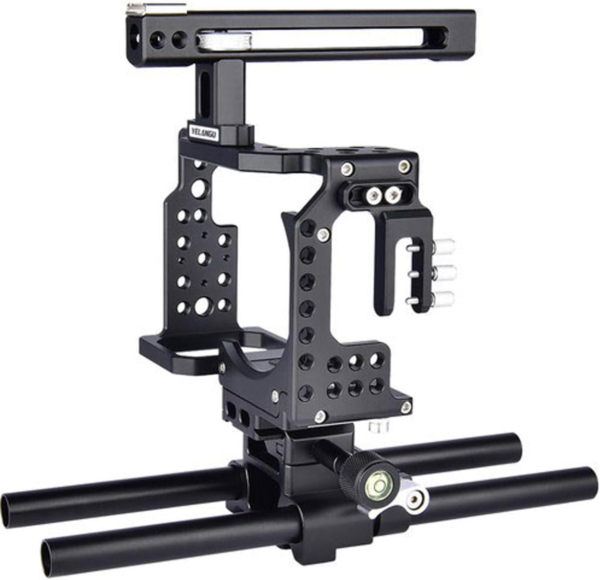 YELANGU CA7 Camera Cage Kit w/Top Handle Grip Stabilizer for Sony A7