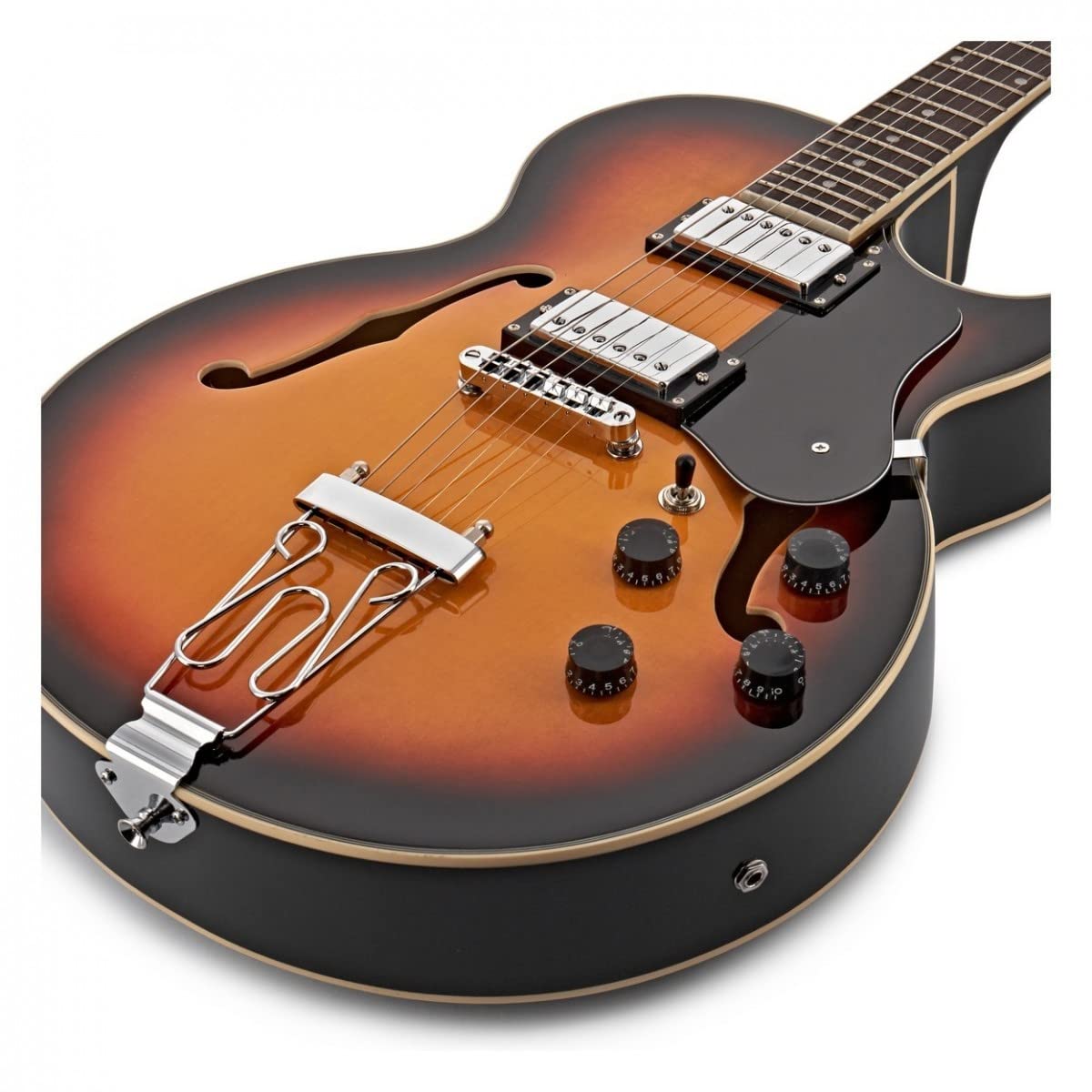Gear4music Chitarra jazz semi acustica Hollowbody con borsa da concerto e cavo