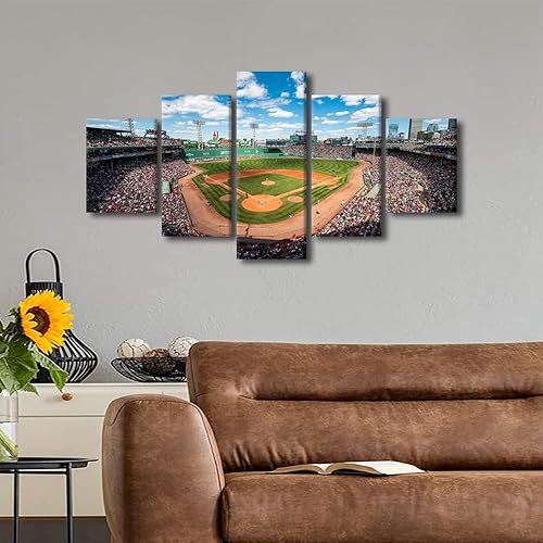 Miniatura 4 de Decoración de pared, lienzo para estadio deportivo de Estados Unidos, arte de pared moderno Fenway Park en Boston, arte de pared para oficina, sala