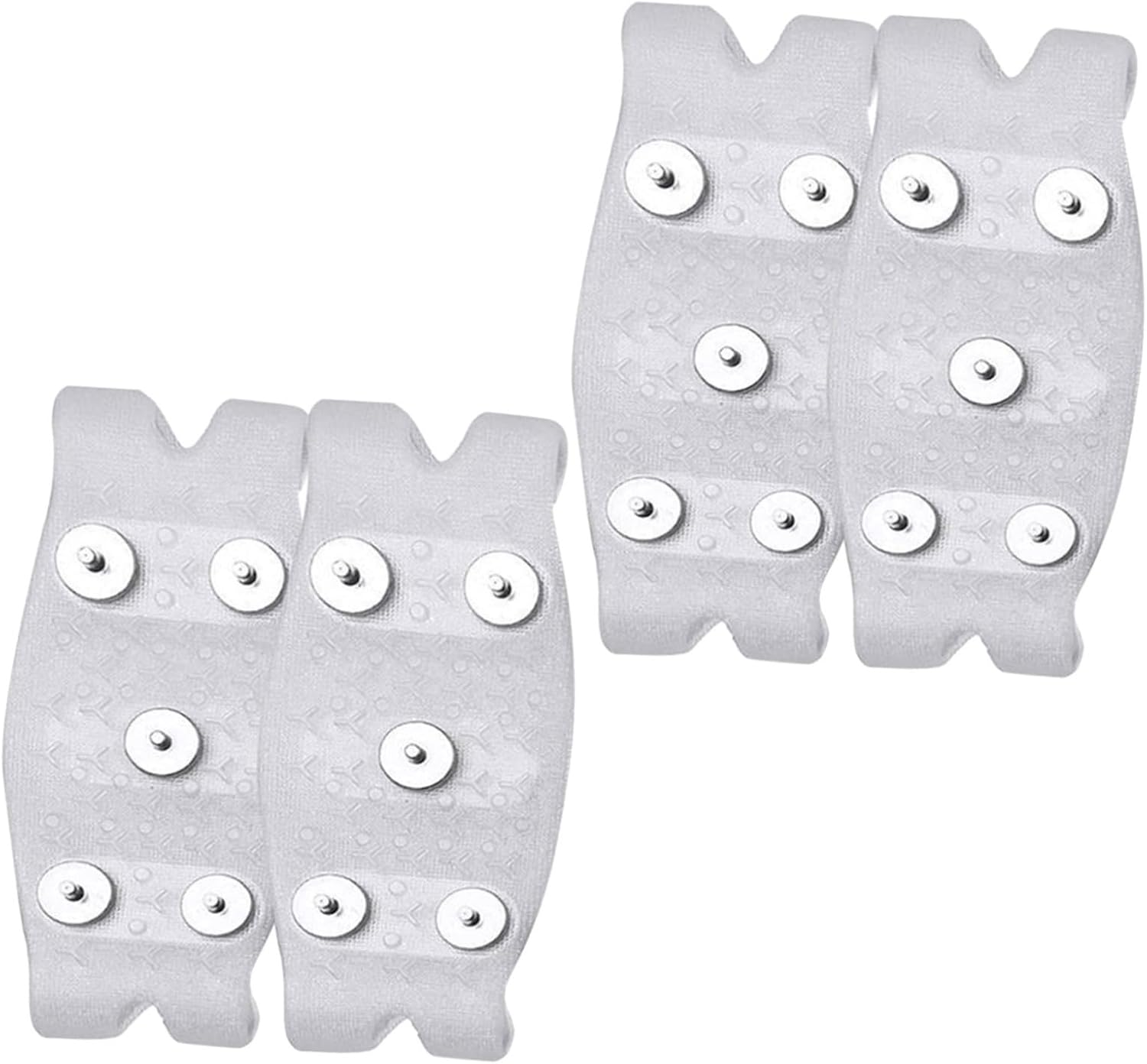 BESTonZON Ice Cleats and Silicone Grip Portable Snow Crampons 4pcs with Reinforced Manganese Steel Claws Wide Compatibility for Shoes for Hiking and Trekking for Running Shoes and Winter