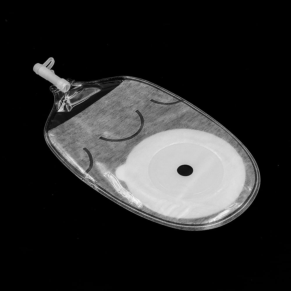 10 Bolsas de urostomía de una Sola Pieza, Bolsas de estoma drenables antifugas para el Cuidado del estoma de ileostomía de colostomía, diseño antirreflujo