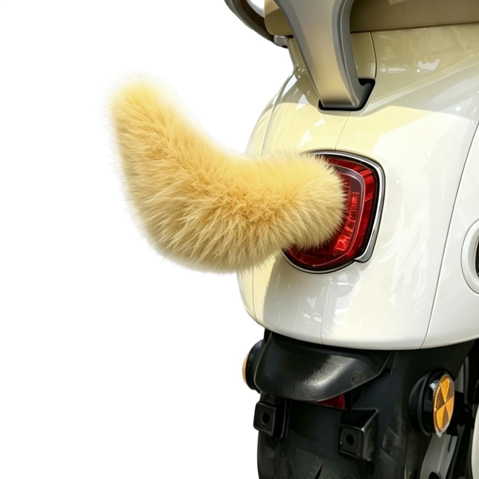 Decoración para coche con cola de animal oscilante de peluche para motos y SUV