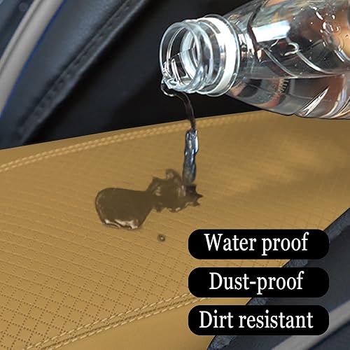 Miniatura 4 de ASUBHA Almohadilla para consola central de automóvil, funda de piel sintética para reposabrazos de automóvil, impermeable, adecuada para accesorios