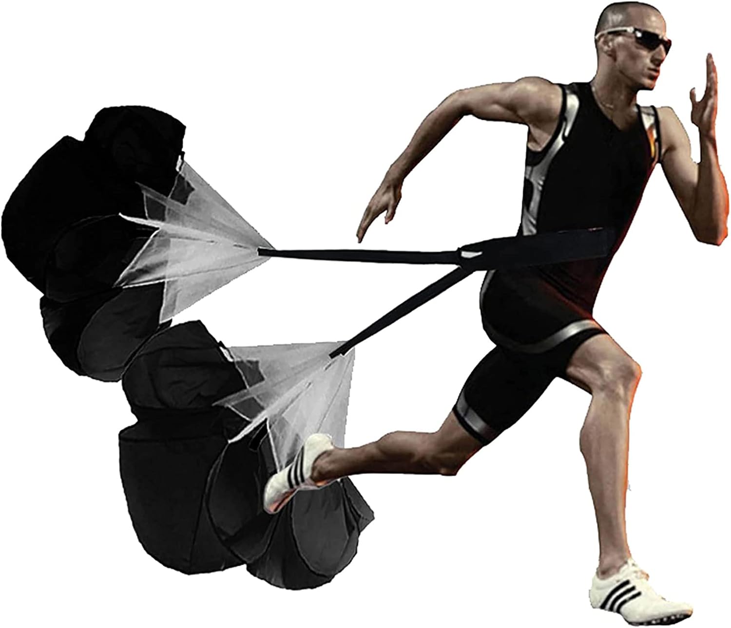 Resistance Parachute Running Umbrella, 2 PC 57'' Speed Strength/Running Training Tools Resistance Parachute, for Adult Improving Speed/Stamina/Strength