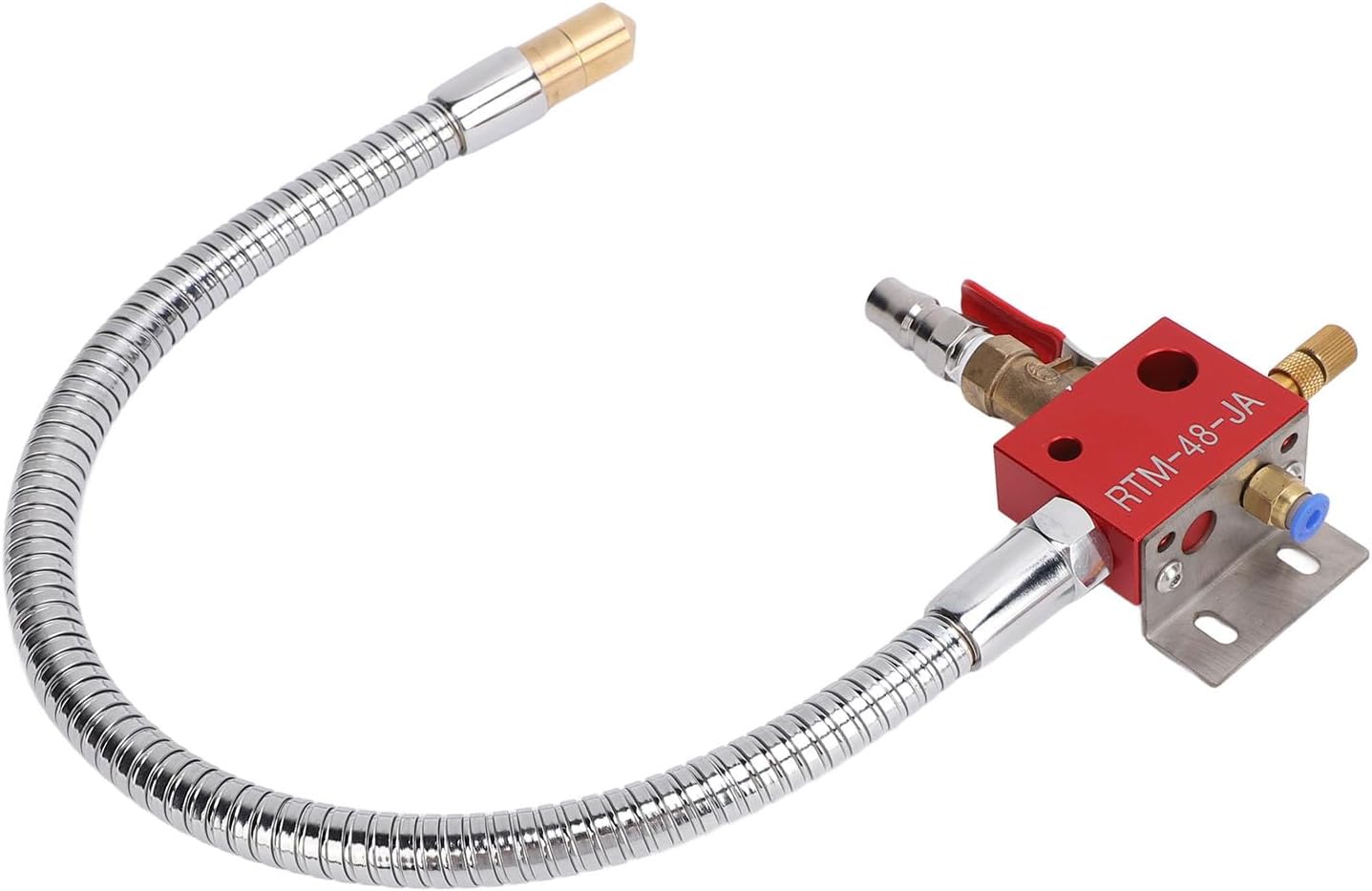 Mist Coolant Lubrication Spray System, Cutting Engraving Cooling Sprayer 48cm Metal Hose for CNC Lathe