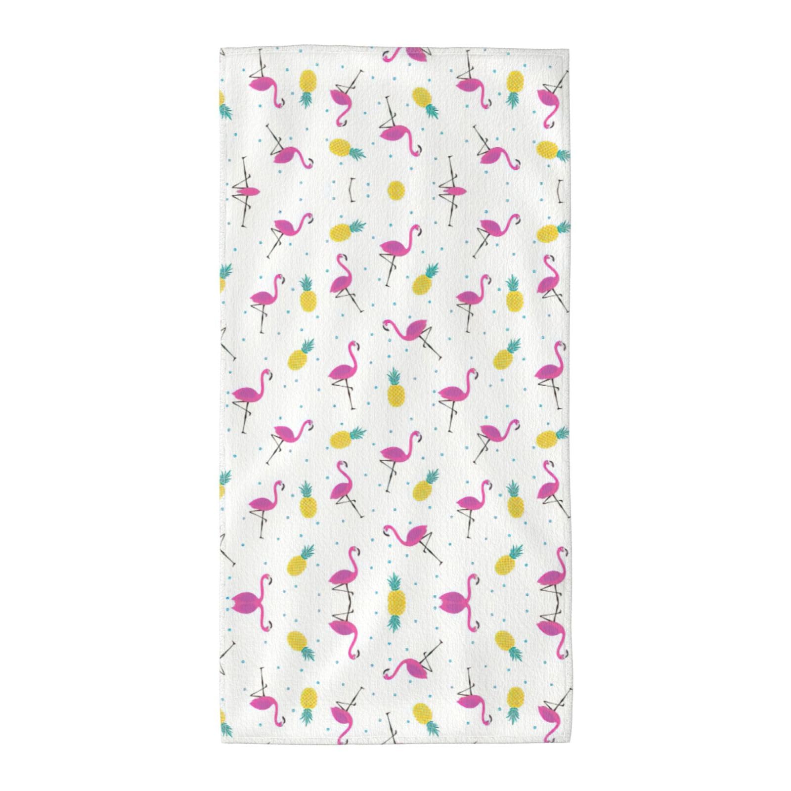 WYCZHY Flamingo And Pineapple Printed Quick Dry Beach Towel For Camping Travel Vacation