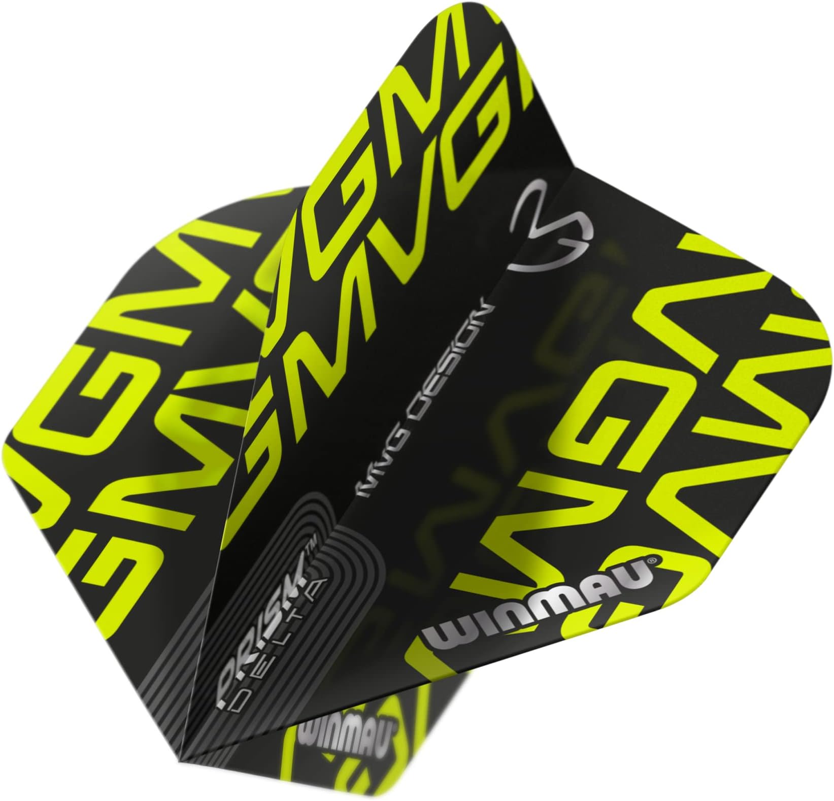 WINMAU Prism Delta Michael Van Gerwen MvG Black Extra Thick Dart Flights - 1 set per pack (3 flights in total)