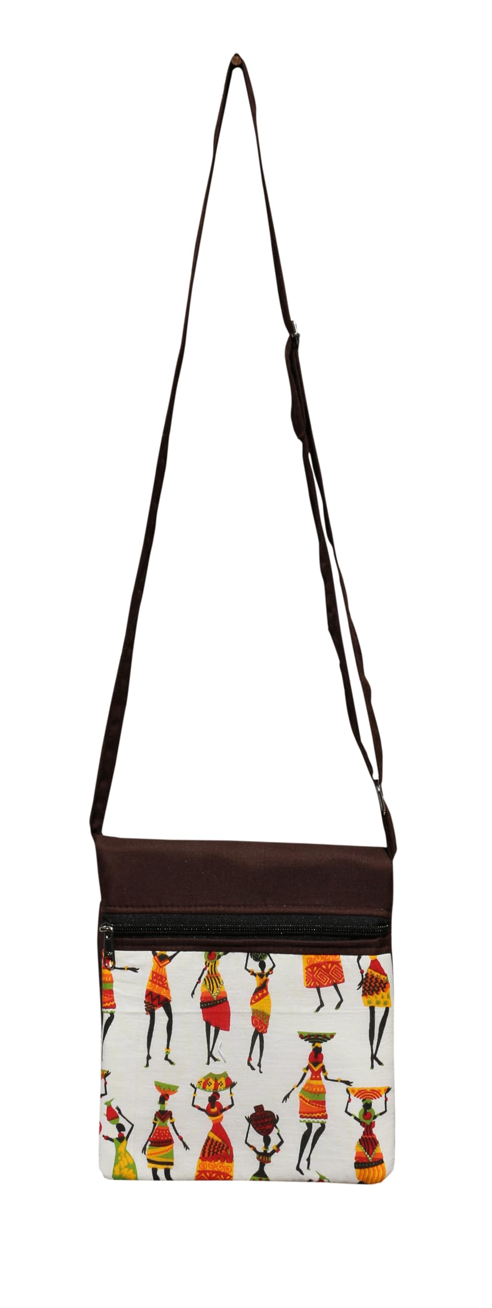 solance Mandhania Warli Printed Cotton Sling Bags With Double Pocktes for Womens BBSBSN1-P-picture-16