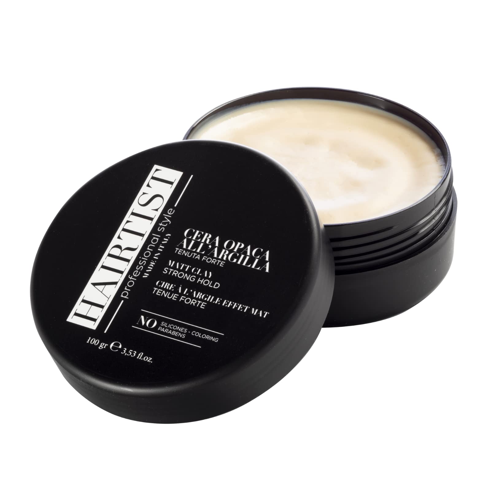 Hairtist, Cera Opaca all'Argilla, Ideale per Ottenere una Definizione Extra Matt ai Capelli, Tenuta Forte, Non Lascia Residui, 100g