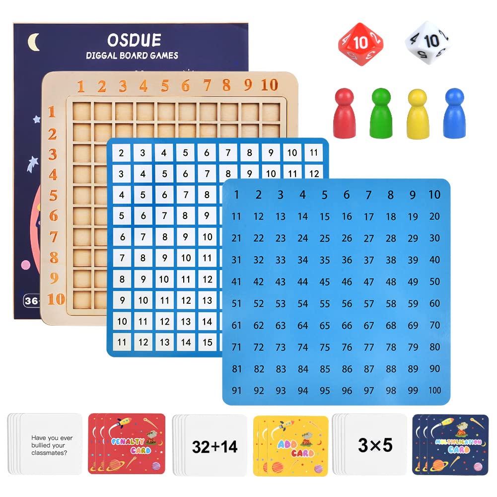 Osduewooden Math Multiplication Board Montessori Counting Educational ...