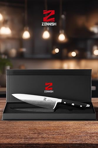 Miniatura 7 de Cuchillo de chef de 8 pulgadas, cuchillo de cocina súper afilado, acero inoxidable alemán, cuchillos de chef profesionales, mango ergonómico de