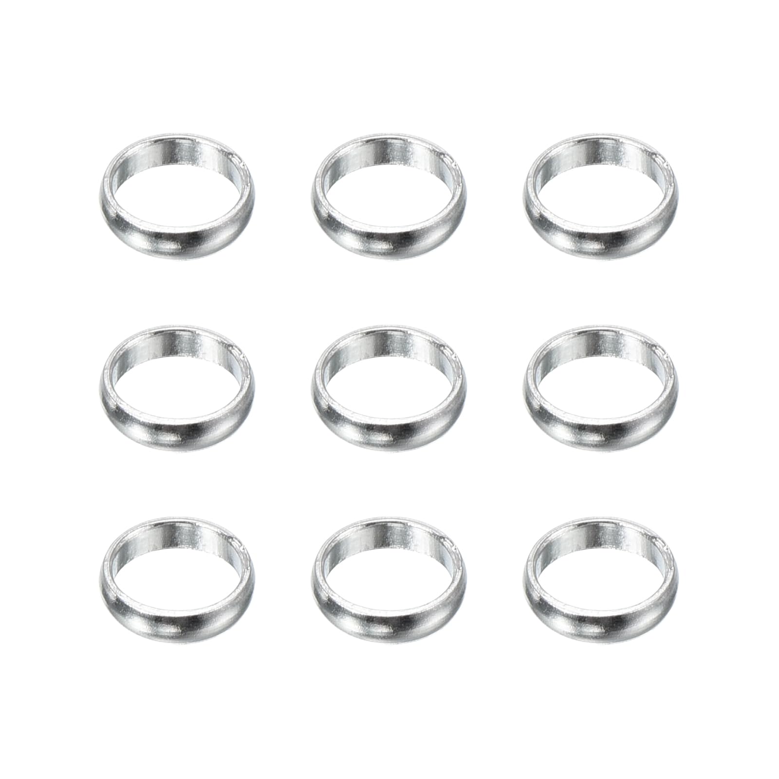 YOKIVE 9 Pcs Dart Shaft Rings, Indoor Outdoor Aluminum Dart O-Ring Accessory | Home, Club, Nylon and Plastic Shafts (Silver Tone)