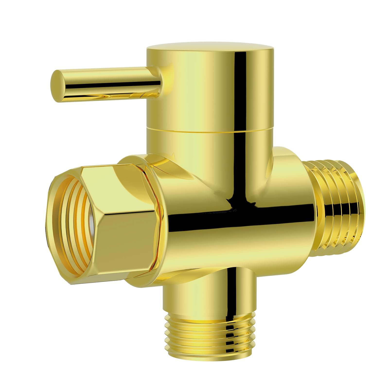 Brass Shower Arm Diverter Valve G1/2 (Gold)