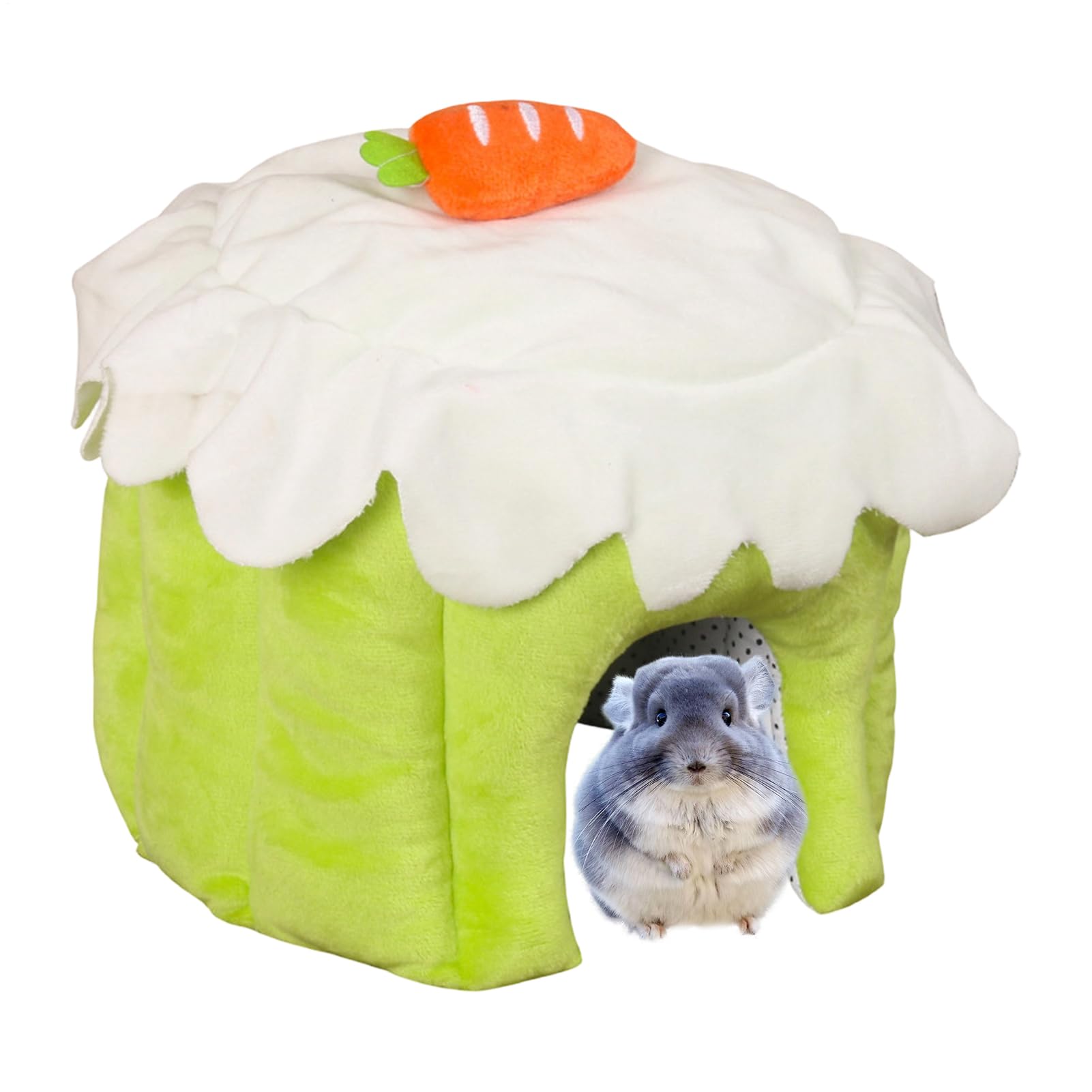 Cama para Conejos Colgante con Forma de Pastel y Cálido | Casa Para Mascotas Sin Fondo para Hámster Conejo Hurón Ardilla Voladora y Roedores Pequeños