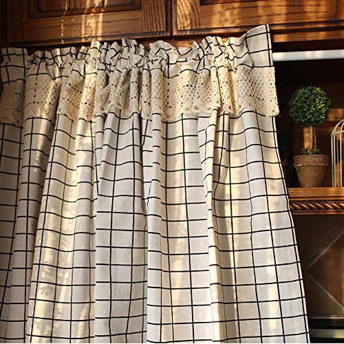 Cortina pequeña de algodón y lino ideal para ventanas de cocina o cafeterías 2